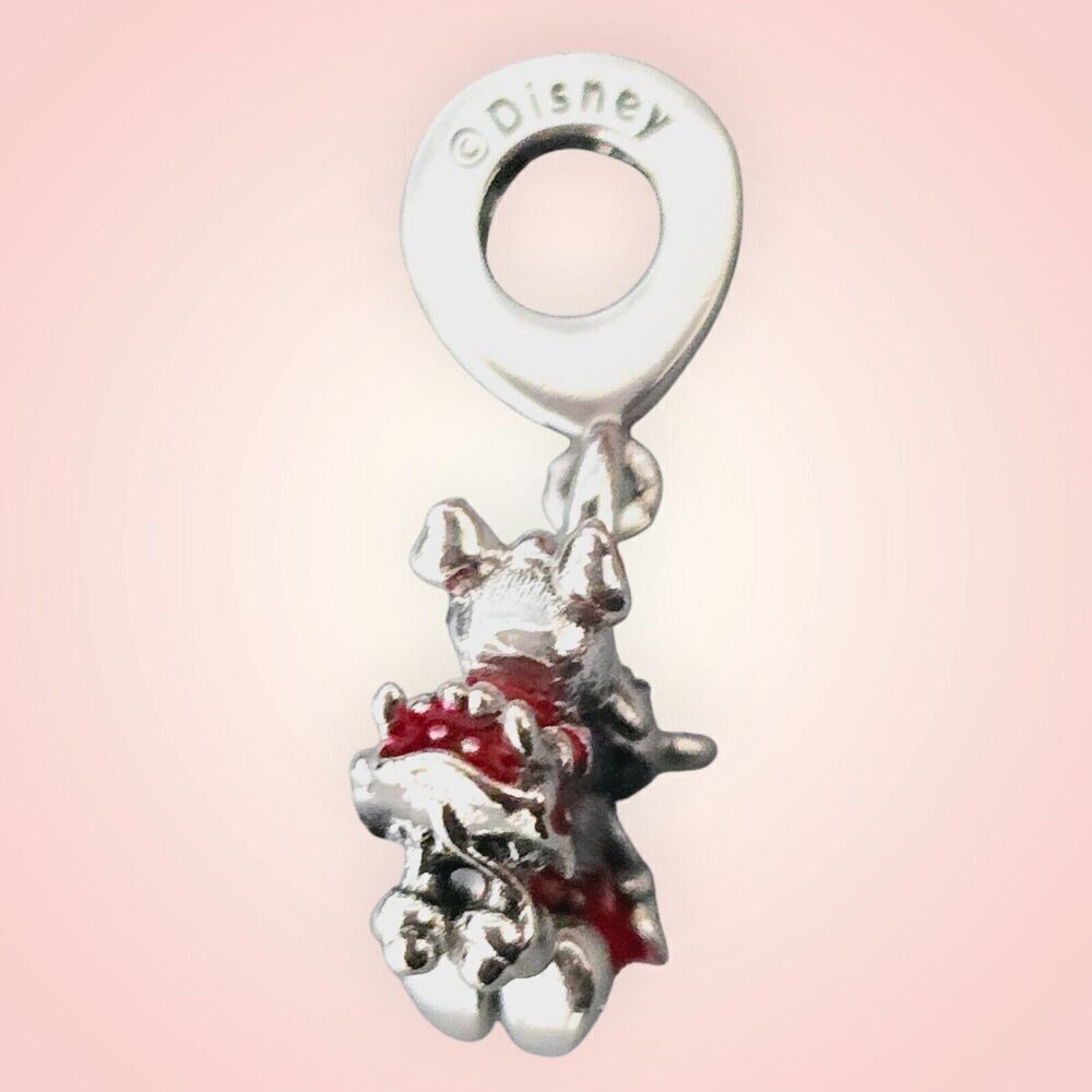 Pandora Charm Mickey and Minnie Mouse Kissing Dangle #790075C01 - Picture 8 of 8